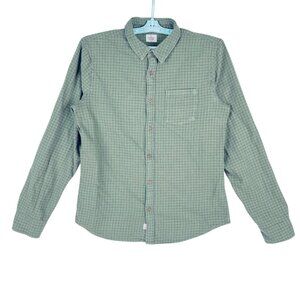 Marine Layer Men's Green Plaid Button-Up Long Sleeve Shirt Size Large Cotton